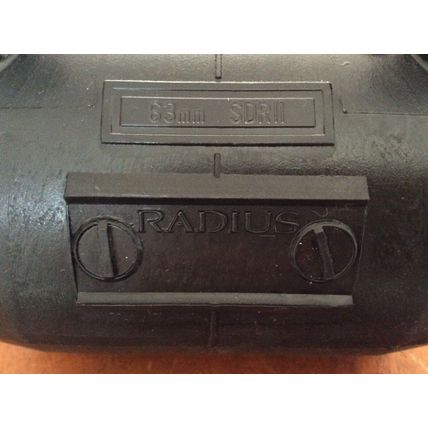 Radius Systems Universal Electrofusion Straight Coupler PE100 - 63mm WAO208