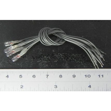 Ampoule - ambre 6 volts - 65 ma 3 mm type grain de blé - lot de 5 Ampoule