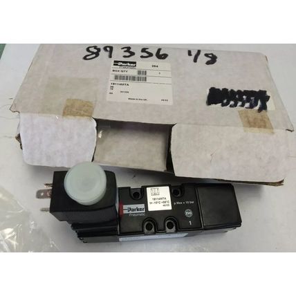new PARKER 19114MTA PNEUMATIC VALVE DIRECTIONAL CONTROL W/ B-12 COIL,BK