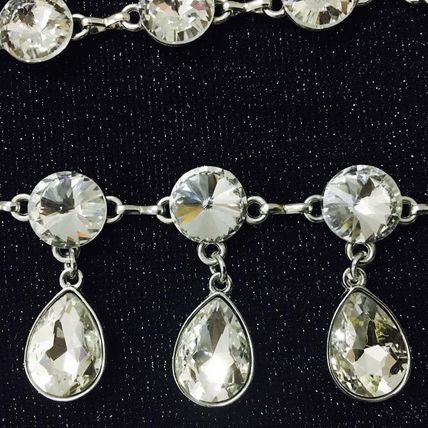 Women Diamante Chain Rhinestone Charm Belt Crystal Tassels Wedding Party Dance