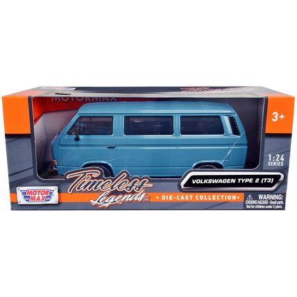 Volkswagen Type 2 (T3) Van Blue "Timeless Legends" Series 1/24 Diecast Model ...