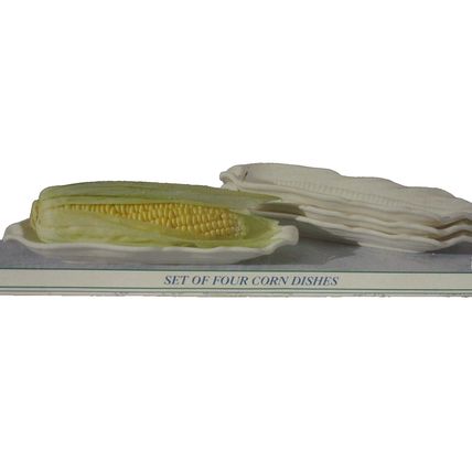 Belle Maison French Classic White Porcelain Corn Dishes Set Of 4 1989 Japan