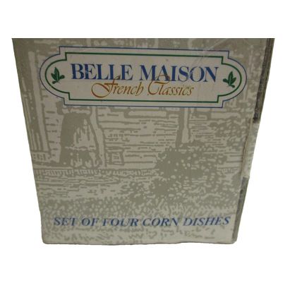 Belle Maison French Classic White Porcelain Corn Dishes Set Of 4 1989 Japan