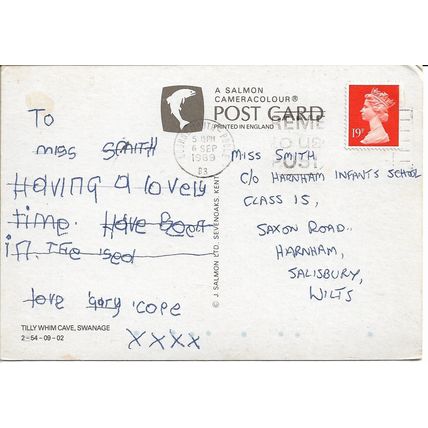 Swanage, Dorset, England, United Kingdom - Vintage 1989 Photographic Postcard
