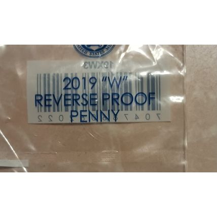 1- 2019 W LINCOLN SHIELD REVERSE PROOF CENT IN PLASTIC HOLDER/W ENVELOPE