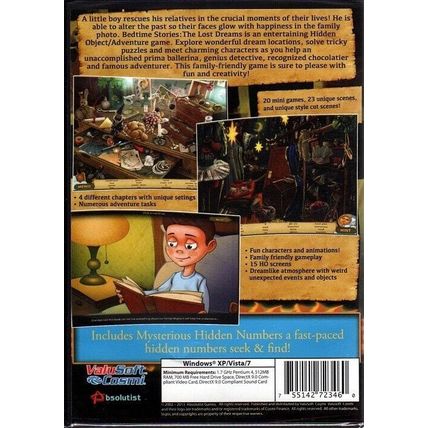 BedTime Stories: The Lost Dreams + BONUS GAME! (PC-CD, 2013) - NEW in DVD BOX
