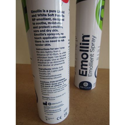 2 x Emollin Emollient Spray 240ml expiry Date 2027 - New/Unused