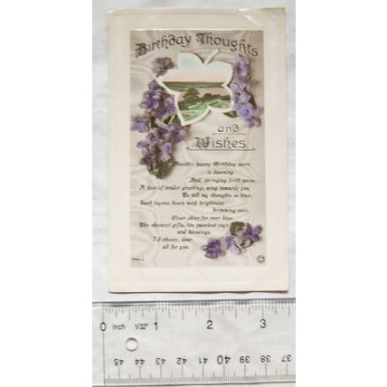 1914 postcard Birthday Thoughts and Wishes