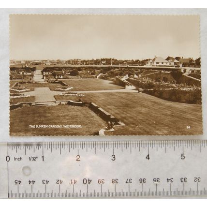 vintage postcard The Sunken Gardens, Westbrook
