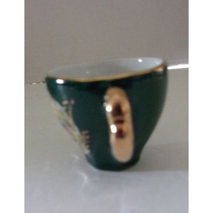 My Treasure Collectible Genuine Porcelain Miniature Demitasse Teacup and Saucer