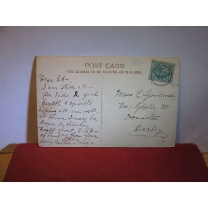 TOWN CLIFF, HEYSHAM, LANCASHIRE used antique postcard by Lawson & Sons 1904 pm =