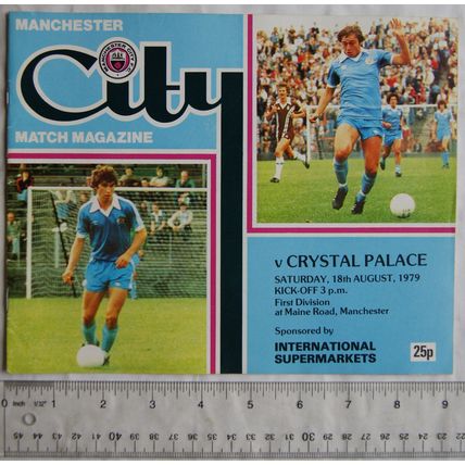 1979 programme Manchester City v. Crystal Palace