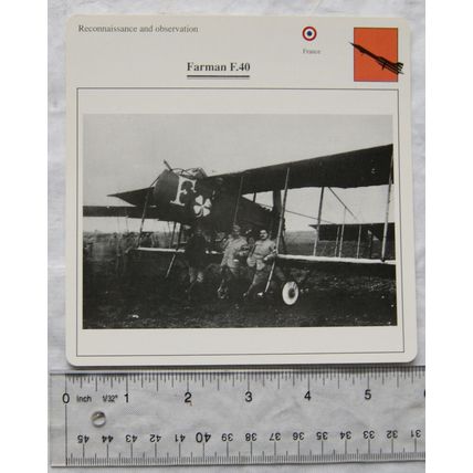 Farman F.40 - France - Recon & Observation - Collectors Club Card