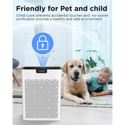 Air Purifiers for Home Large Room 2000 Ft² with Washable Filters, MOOKA H13 HEPA