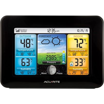 Acurite Wireless Home Weather Station with Color Display, Indoor Outdoor Thermom