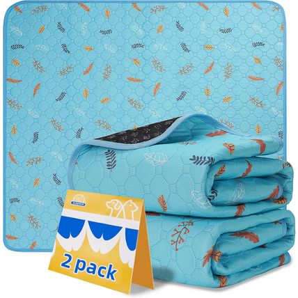 Washable Pee Pads for Dogs - 2-Pack Thick Heavy-Absorbency Reusable Pee Pads Pre