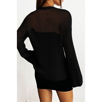 Black Seeing Stars Oversized Sweater