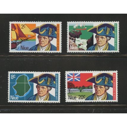 Niue 163-166, 1974 Capt. Cook, VF, MNH (NIU413)