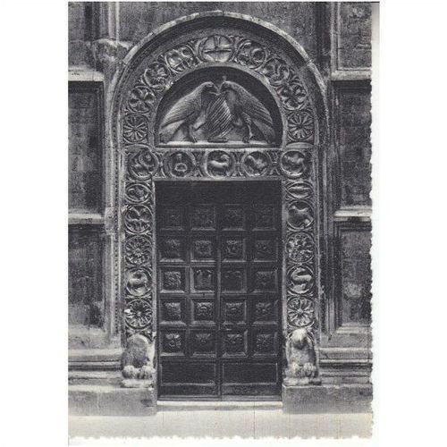 B&W Postcard - La Porta Laterale Sud San Ruffino Cattedrale Assisi, Italy