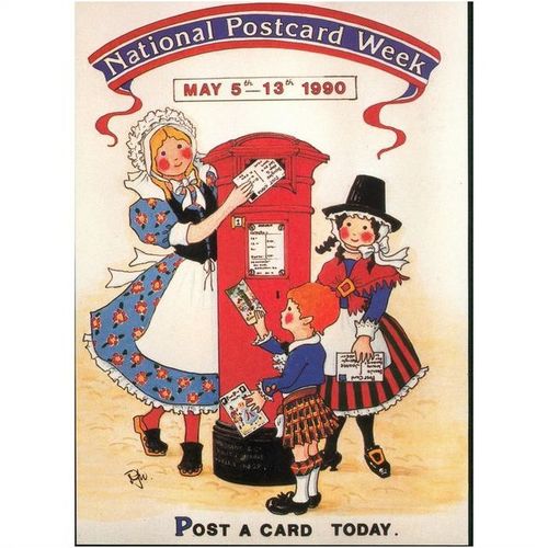 Rosalind J. Wicks postcard 1990 (No.5) Post A Card Today -National Postcard Week
