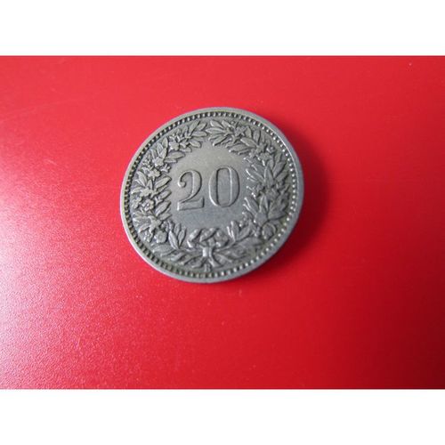 1901 SWITZERLAND 20 RAPPEN FREE POST. AAU