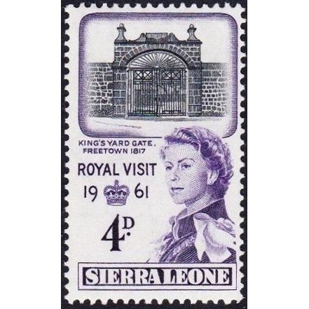 Sierra Leone 1961 Royal Visit 4d Kings Yard Gate Mounted Mint MM SG 237 stamp
