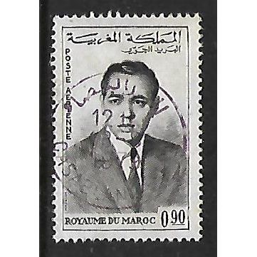 MOROCCO 1962 AIR KING HASSAN II 90F BLACK SG102 FINE USED