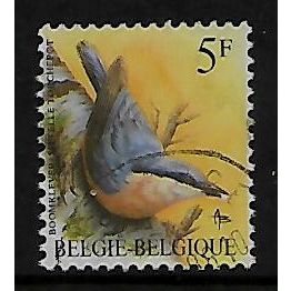 BELGIUM 1985 BIRDS 5F EURASIAN NUTHATCH SG2849 FINE USED