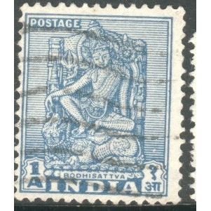 India 1949 - SG 333 - 1a blue - Bodhisattva - used 4