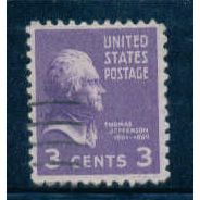 Used 807 3c Thomas Jefferson Fine C0563