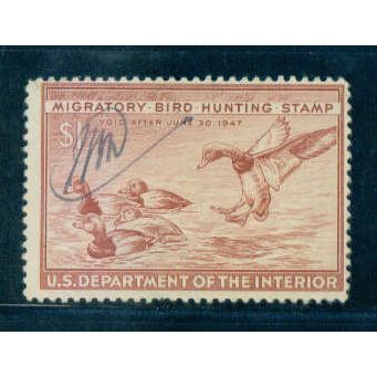 Used RW13 $1 Redhead Ducks Fine C0998