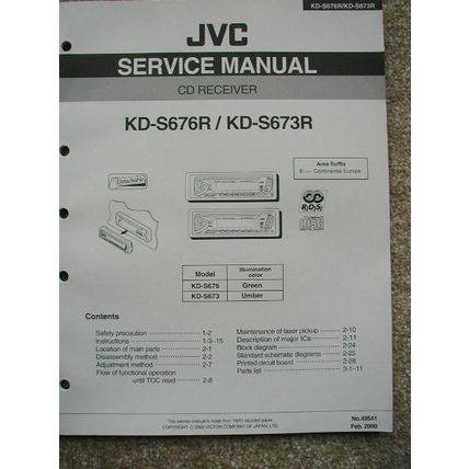 JVC KD-S676R / KD-S673R Original Service manual