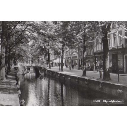 Delft Hippolytusbuurt Holland Rare Dutch Real Photo Postcard