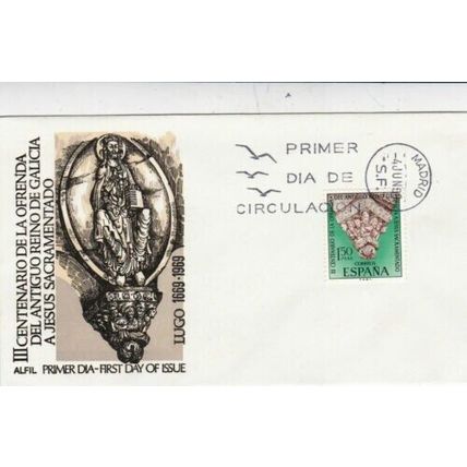 Spain 1969 Galicia dedicated to Christ FDC Madrid Cancel Unaddressed VGC