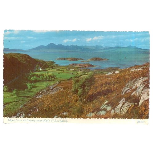 SKYE FROM ERBUSAIG Kyle of Lochalsh unused vintage postcard Valentine's AT.510 =