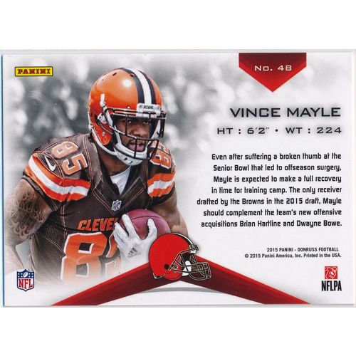 2015 Donruss Football Elite 48 Vince Mayle RC Cleveland Browns