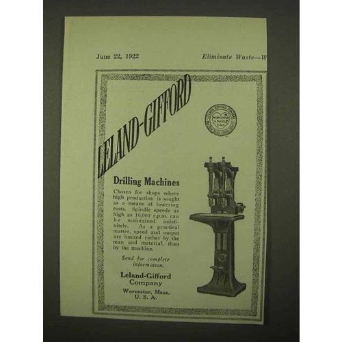 1922 Leland-Gifford Drilling Machines Ad
