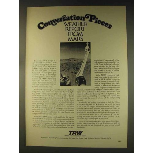 1976 TRW Defense and Space Systems Group Ad