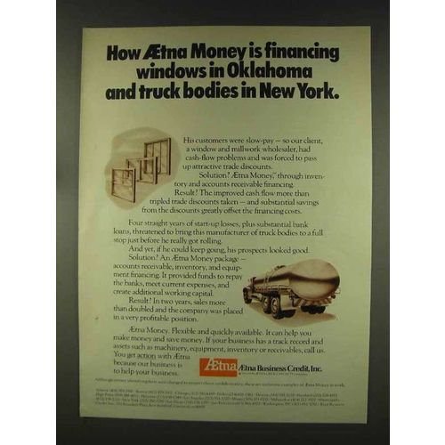1977 Aetna Insurance Ad - Financing Windows