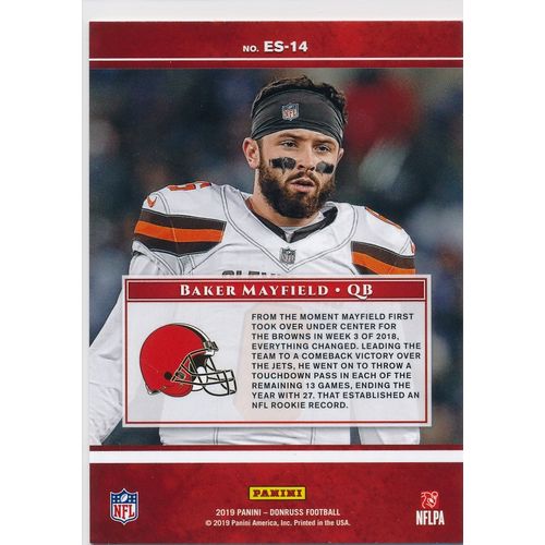 2019 Donruss Football Elite Series Insert 14 Baker Mayfield Cleveland Browns