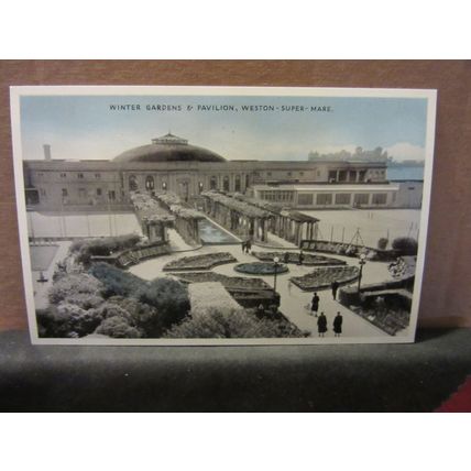 WINTER GARDENS AND PAVILION, WESTON-SUPER-MARE unused postcard by E T W Dennis =