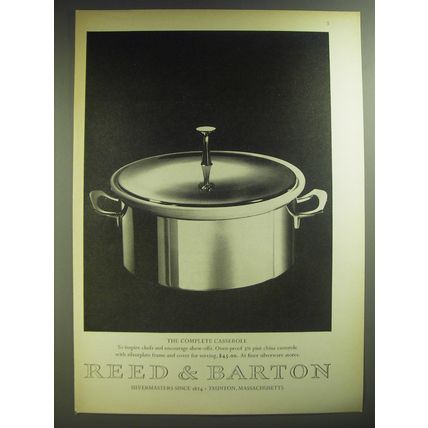 1974 Reed & Barton Casserole Advertisement - The complete casserole