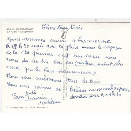 Carcassonne La Cite France Postcard used VGC