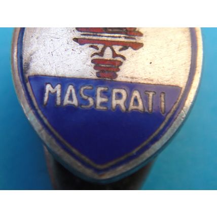 Maserati Silver & Enamel Owners Vintage Lapel Badge