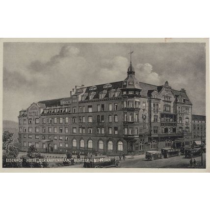 Der Rautenkranz Hotel Besitzer Alb Jorden German Eisenach Postcard