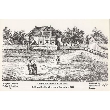 Sadlers Wells Music House Medieval Islington London Postcard