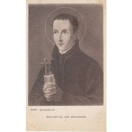 John Berchmans Roman Catholic Saint Antique Old Italy Italian Religious Postcard