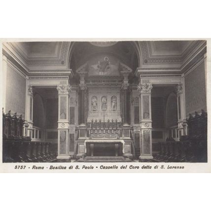 Rome Basilica Di Santa Paolo Cappella Del Coro Della Di Lorenzo Antique Postcard