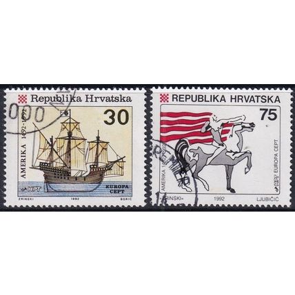 Croatia 1992 SG 195-6 Used - Europa/CEPT (G-153 (2))