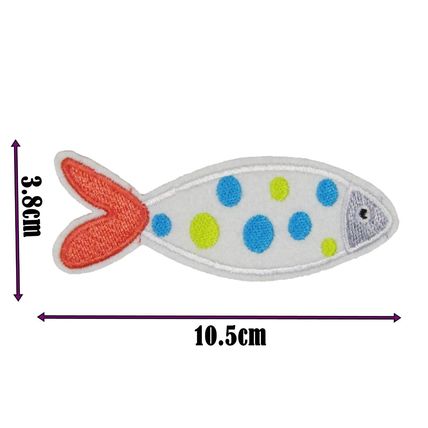 Fish Comic Pastel Iron On Patch Kids Badge Motif Applique Trimming Patches P437